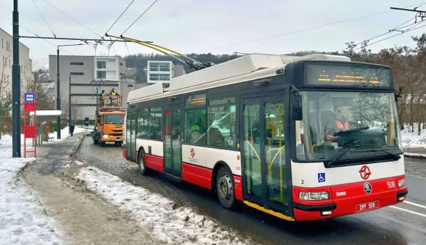 First Test Drives on New Prague Trolleybus Route Na Knížecí – U Waltrovky