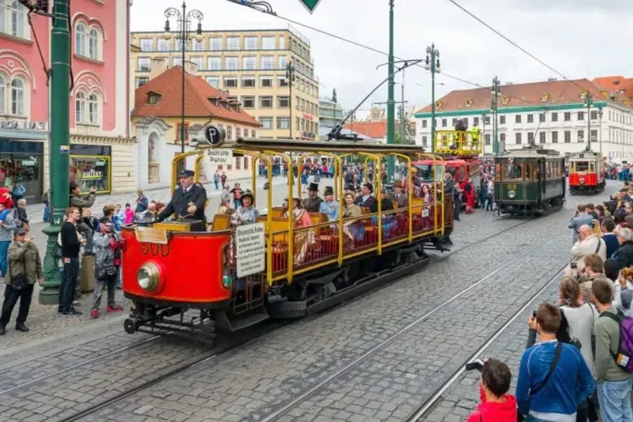 Prague Tram Celebrates 150 Years of Public Transport with Grand Parade