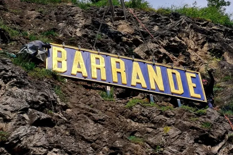 Restored BARRANDE Memorial Plaque Once Again Adorns the Barrandov Rocks in Prague