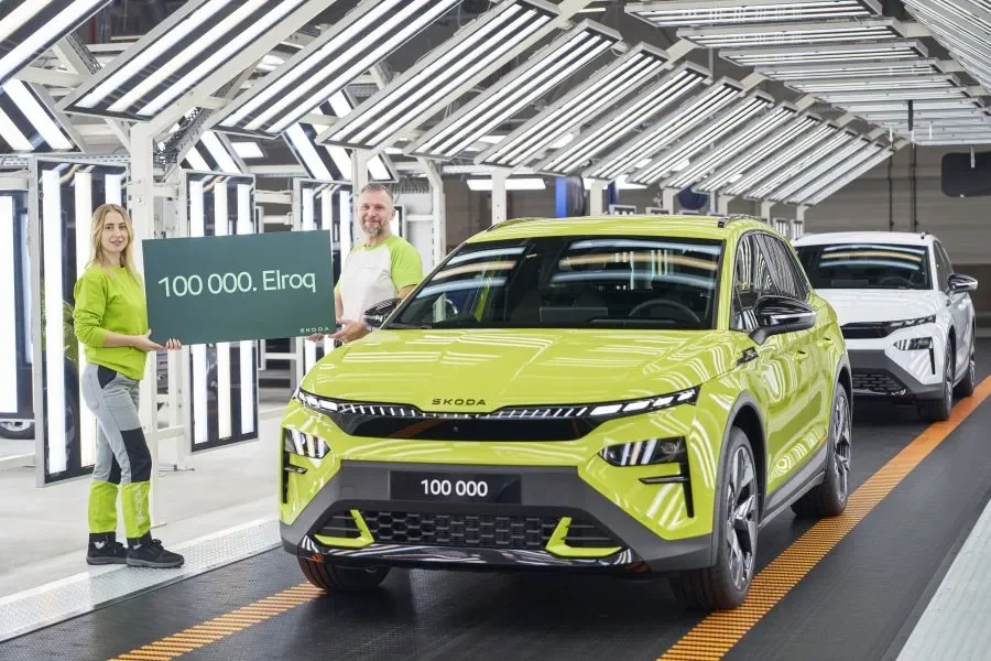 Škoda Auto produces the 100,000th all-electric Elroq at its Mladá Boleslav plant